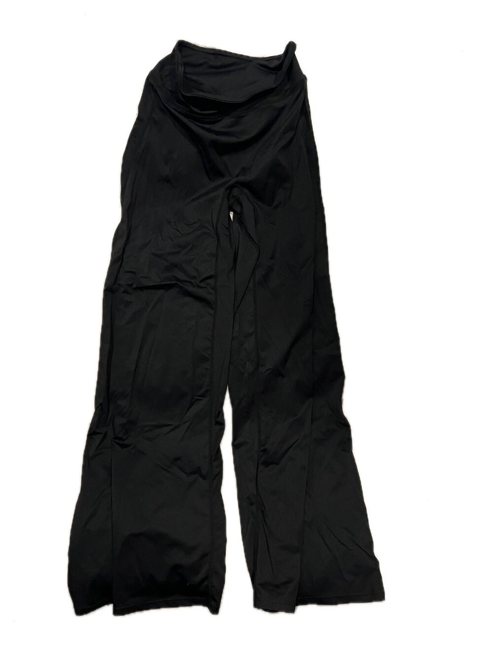 Black Mid Rise Nylon Wide Leg trousers Womans Small